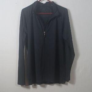Men's Black Quarter-Zip Snake Eys Golf Wind Breaker